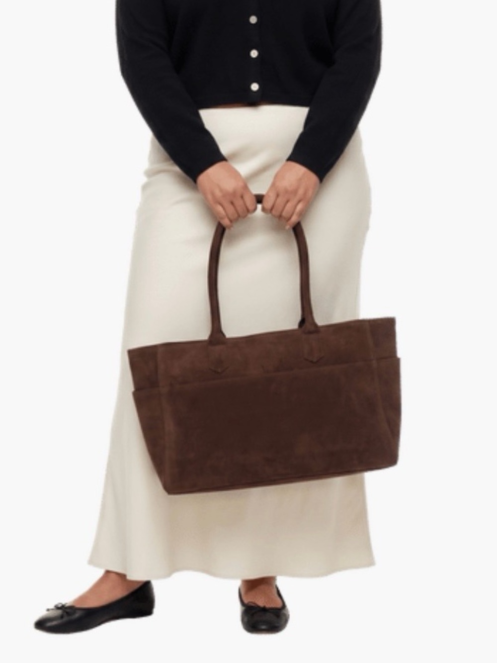 MALI & LILI Faux Suede Tote NWT